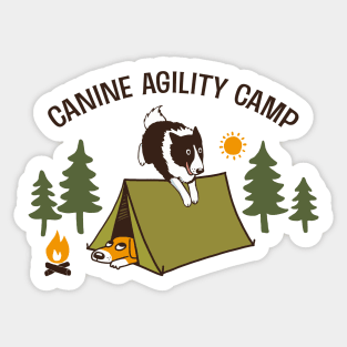 Canine Agility Camp | Border Collie Dog Agility Sticker